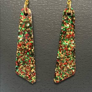 GORGEOUS Glitter Christmas Earrings
